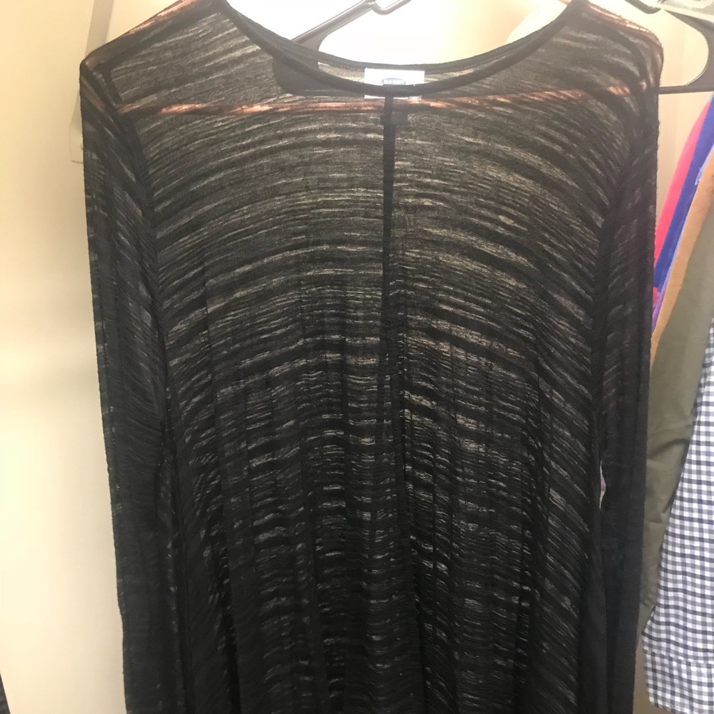 Sheer black top
